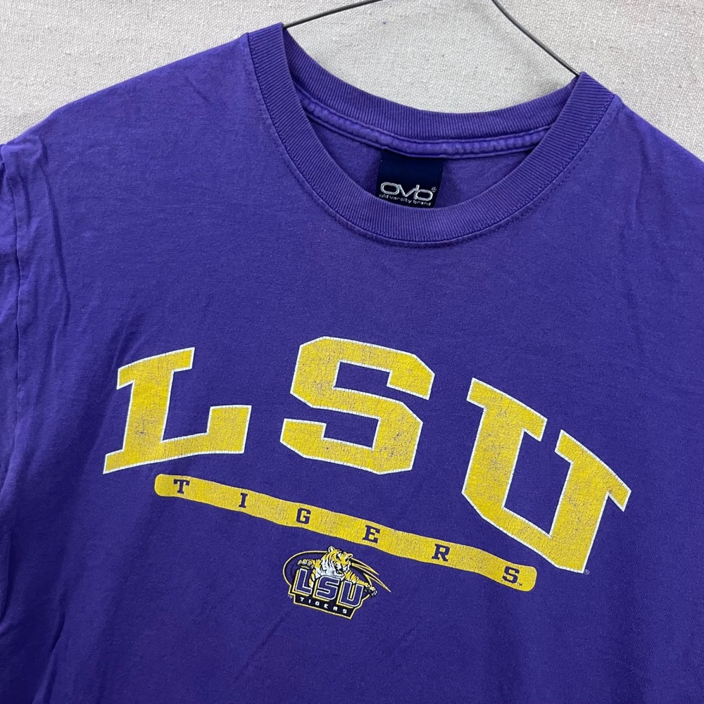 OVB LSU Tigers T-Shirt Mens Medium Purple NCAA Collegiate Graphic‎ Tee